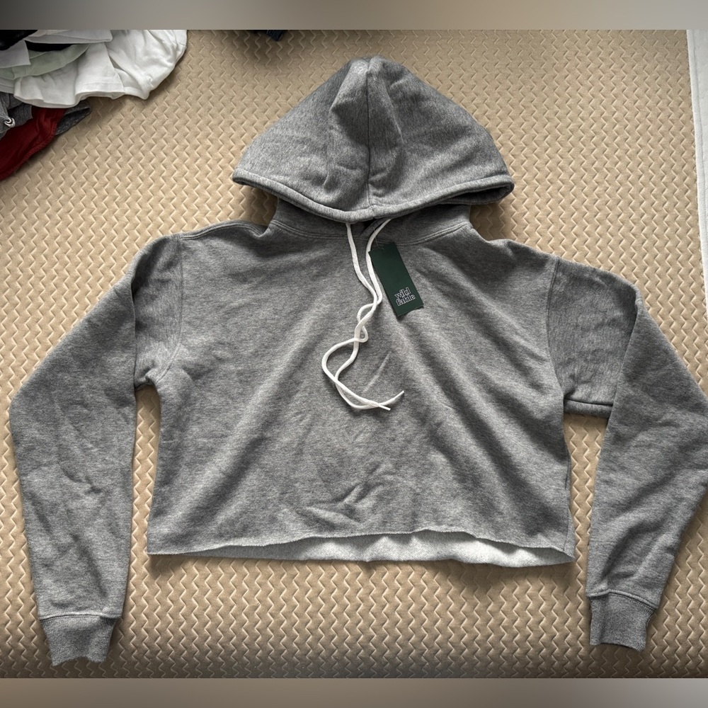 Wild Fable Target Cropped Grey Hoodie